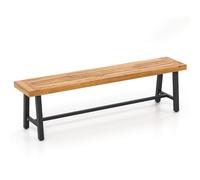 Raised Garden Kits Outdoor Acacia Wood Bench 63"/160 CM Long Patio Garden Bench Seats up to 3 Persons Porch Dining Bench for Outdoors Garden Porch Yard 800 LBS/360 KG Weight Capaci