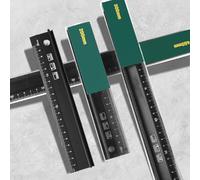 Raised Grip Aluminium Ruler - 20/30/45 cm Measuring Tape Alternative for Cutting, Craft, Drafting & Layout - Non-Slip Backing, Anti-Bleed for Edge,(45CM)