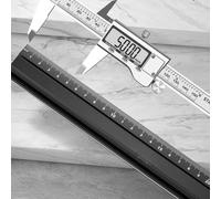 Raised Grip Aluminium Ruler 20/30/45CM, Metal Cutting Ruler for Craft and Measuring, Non-Slip Anti-Bleeding Design with Hanging Hole, for Stud(20CM)
