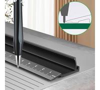 Raised Grip Aluminium Ruler 20/30/45CM, Metal Cutting Ruler for Craft and Measuring, Non-Slip Backing with Anti-Bleeding For Edge, for Students Engineers(20CM)