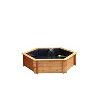 Raised Hexagon Garden Solar Pond Set Promex Light Brown One Size