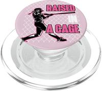 Raised In A Cage Softball PopSockets PopGrip for MagSafe