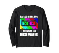 Raised in The 80s Cassette Tape Funny Retro Long Sleeve T-Shirt