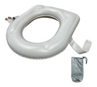 Raised Inflatable Toilet Seat Cushion with Suction Cups - Stable, Portable Comfort for Seniors & Disabled
