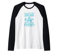 Raised My Favorite Swimmer Quote Raglan Baseball Tee