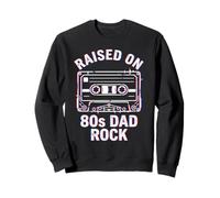 Raised On 80s Dad Rock Retro Cassette Tape Glitch Aesthetic Sweatshirt