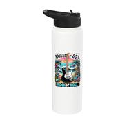 Raised On 80's Rock N Roll - Rock Band - Hair Band Stainless Steel Insulated Water Bottle