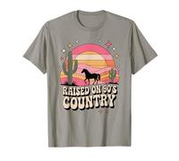 Raised On 90’s Country Music Women Retro Western Nostalgia T-Shirt