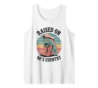 Raised On 90’s Country Women Chameleon Retro Western Music Tank Top