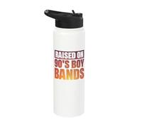 Raised On 90's Boy Bands Stainless Steel Insulated Water Bottle