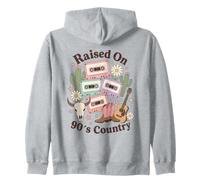 Raised On 90s Country Cassette Tapes Boots Zip Hoodie