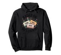 Raised on 90's Country Music Lover Nostalgia Retro Vibe Pullover Hoodie