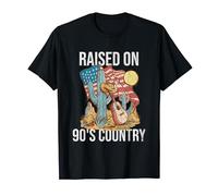 Raised On 90's Country Music Lover Western American T-Shirt