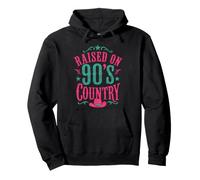 Raised On 90s Country Music Retro Western Cowgirl Womens Pullover Hoodie