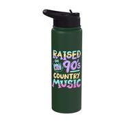 Raised On 90's Country Music Stainless Steel Insulated Water Bottle