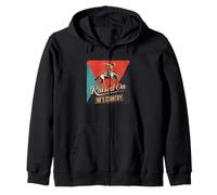 Raised On 90'S Country Music Vintage Western Cowgirl Cowboy Zip Hoodie