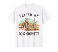 Raised On 90's Country Music Western Life Rodeo Cowgirls T-Shirt