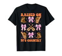 Raised On 90's Country Music Western Southern Cowgirl Guitar T-Shirt