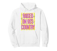 Raised on 90's Country Western Music Striped Pullover Hoodie