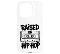 Raised On 90s Hip Hop Retro Cassette Tape Music Lover Case for iPhone 15 Pro