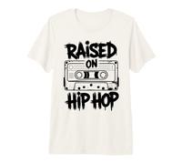 Raised On 90s Hip Hop Retro Cassette Tape Music Lover Premium T-Shirt