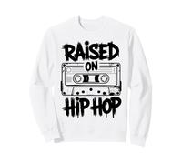 Raised On 90s Hip Hop Retro Cassette Tape Music Lover Sweatshirt