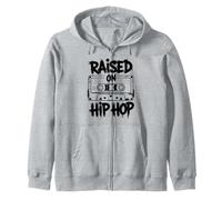 Raised On 90s Hip Hop Retro Cassette Tape Music Lover Zip Hoodie