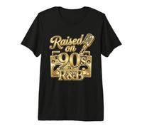 Raised ON 90s R&B Cassette Throwback Vintage Old School RNB Premium T-Shirt