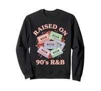 Raised ON 90s R&B Cassette Throwback Vintage Old School RNB Sweatshirt