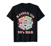 Raised ON 90s R&B Cassette Throwback Vintage Old School RNB T-Shirt