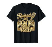 Raised ON 90s R&B Cassette Throwback Vintage Old School RNB T-Shirt