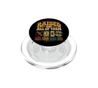 Raised On All of Them Vintage Retro Cassette CD Music Lover PopSockets PopGrip for MagSafe