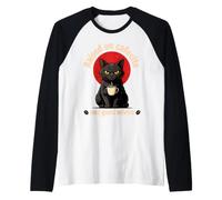 Raised on Cafecito Black Cat Coffee Lover Raglan Baseball Tee