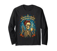 Raised on Cafecito Good Advice Skeleton Coffee Lover Long Sleeve T-Shirt