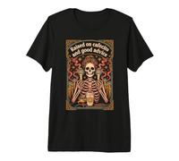 Raised on Cafecito Good Advice Skeleton Coffee Premium T-Shirt