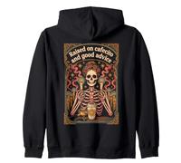 Raised on Cafecito Good Advice Skeleton Coffee Zip Hoodie