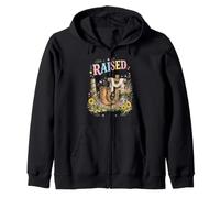Raised On Country Roads And Jesus Christian Western Zip Hoodie