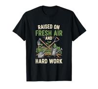 Raised On Fresh Air and Hard Work Rural Homestead Living T-Shirt