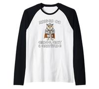 Raised On Grace Grit and Gratitude Medieval Owl Knight Raglan Baseball Tee