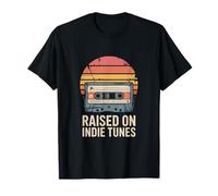 Raised On Indie Tunes Retro Cassette Indie Music T-Shirt