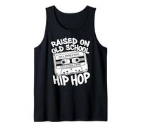 Raised On Old School Hip Hop Cassette Tape Retro Music Art Tank Top