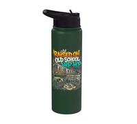 Raised On Old School Hip Hop Retro Rap Vibes Stainless Steel Insulated Water Bottle