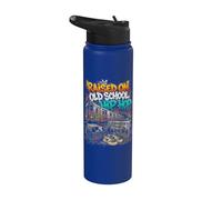 Raised On Old School Hip Hop Retro Rap Vibes Stainless Steel Insulated Water Bottle