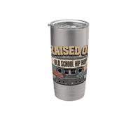 Raised ON Old School Hip HOP Tshirt Cassette Graffiti Rap Stainless Steel Insulated Tumbler