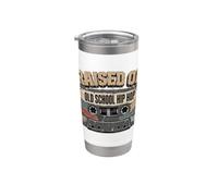 Raised ON Old School Hip HOP Tshirt Cassette Graffiti Rap Stainless Steel Insulated Tumbler