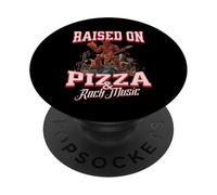 Raised On Pizza & Loud Music s Rocking Band Fan PopSockets Adhesive PopGrip