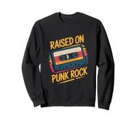 Raised On Punk Rock Retro Cassette Music Vibes Sweatshirt