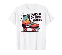 Raised On Rink Nights Roller Skating T-Shirt