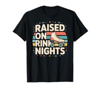 Raised On Rink Nights Roller Skating T-Shirt