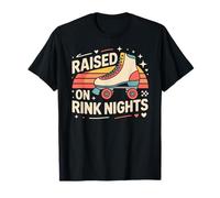 Raised On Rink Nights Roller Skating T-Shirt